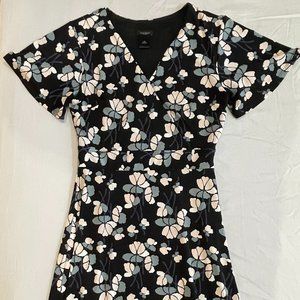 Ann Taylor Navy Floral Dress